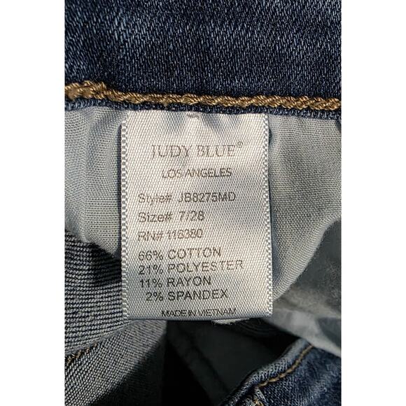 Judy Blue boyfriend distressed womens jeans Size 7/28 - Picture 5 of 6